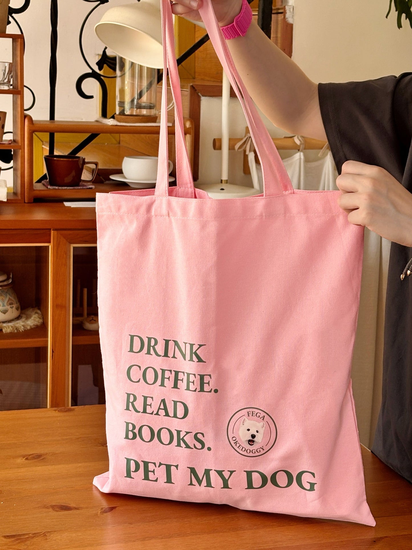 Custom Pet Portrait Mantra Tote Bag