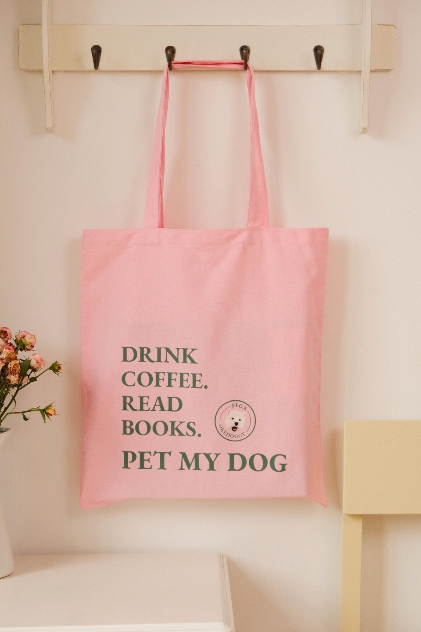 Custom Pet Portrait Mantra Tote Bag