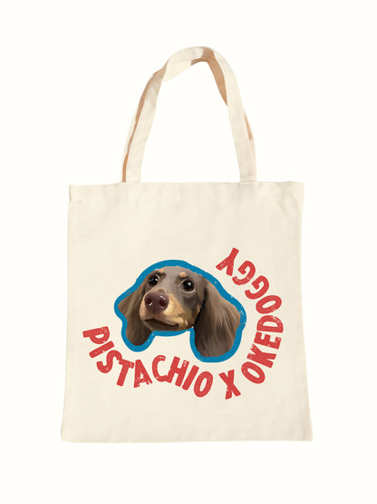 Custom Big Pet Portrait Tote Bag