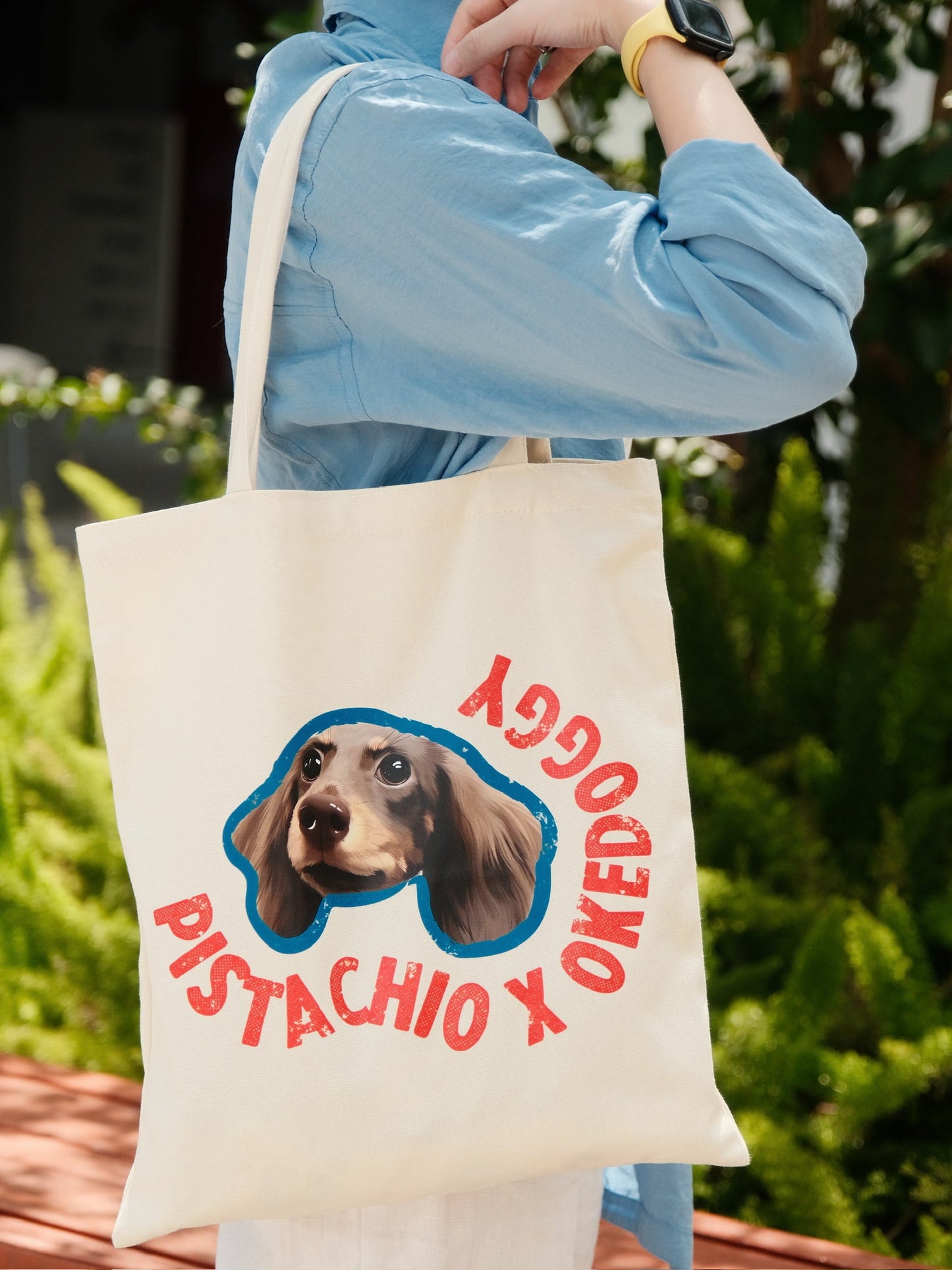 Custom Big Pet Portrait Tote Bag