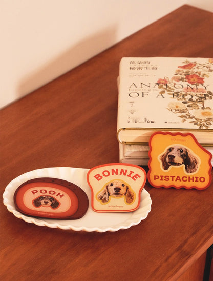 Custom Pet Portrait Fridge Magnet-Okedoggy-8*8cm-Crispy Toast