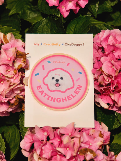 Custom Pet Portrait Fridge Magnet