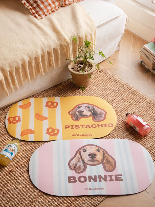 Custom Pet Portrait Non-slip Mat-Okedoggy-Peach Muffin-60*35cm