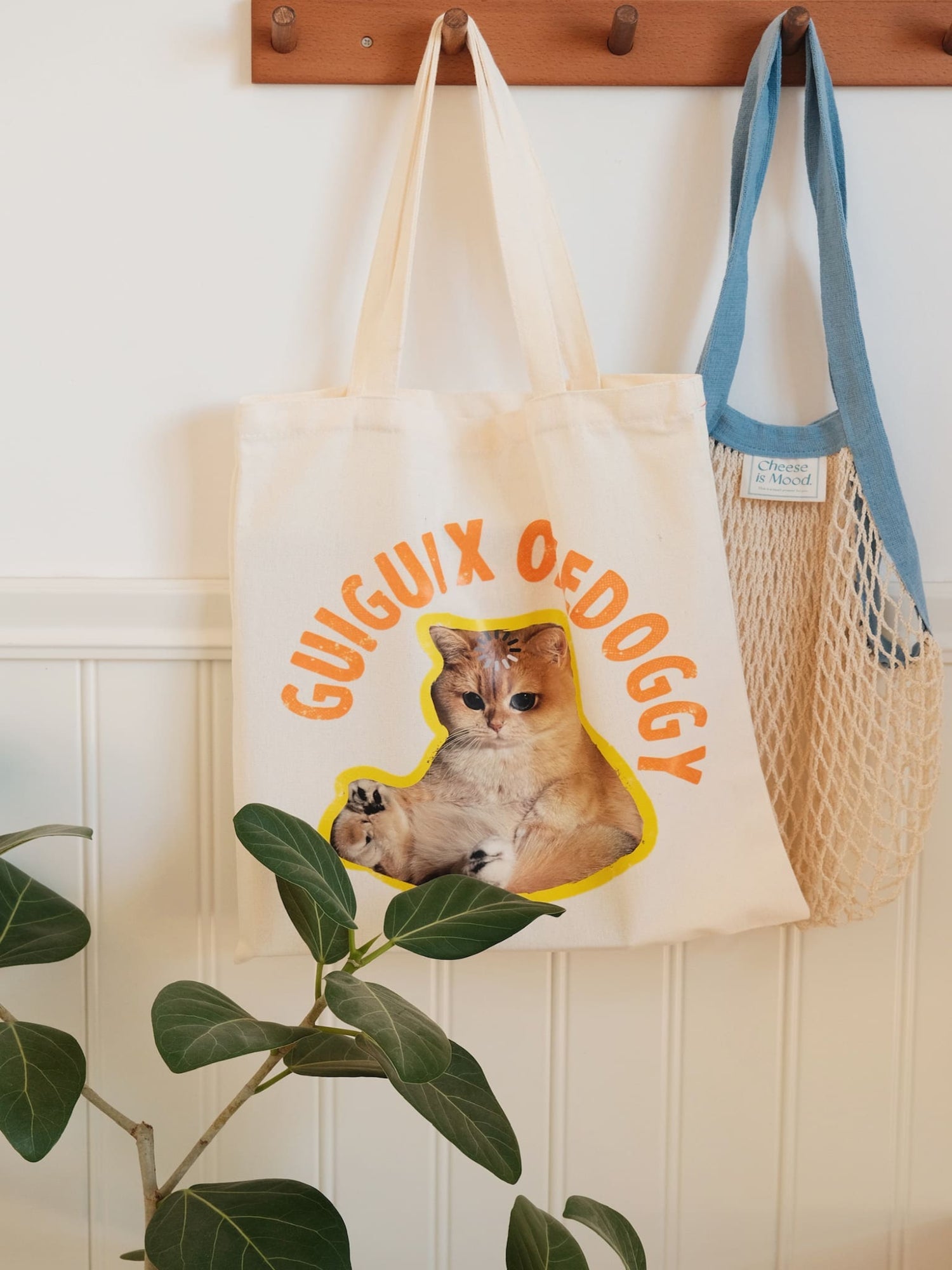 Custom Pet Potrait Canva Bag-Honey Biscuit-35*40 cm