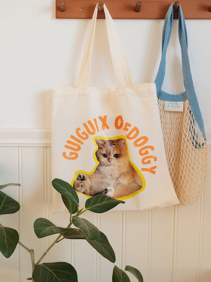 Custom Pet Potrait Canva Bag-Honey Biscuit-35*40 cm