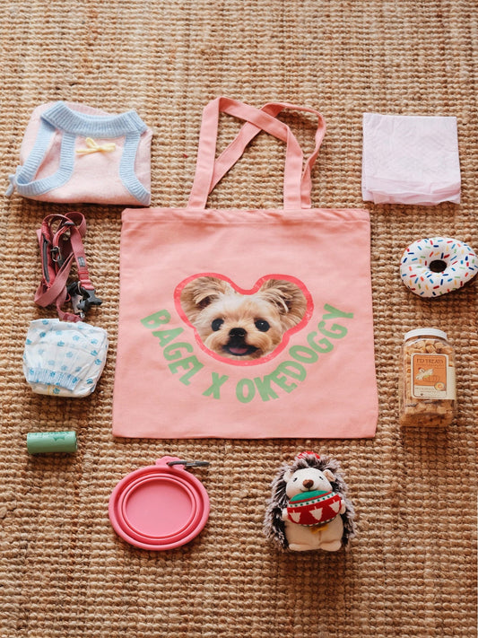 Custom Pet Potrait Canva Bag-Rose Meadow-35*40 cm