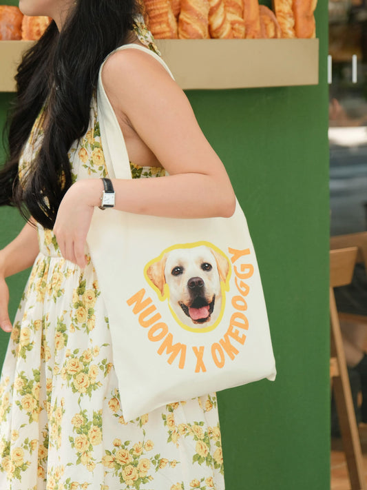 Custom Pet Potrait Canva Bag-Honey Biscuit-35*40 cm