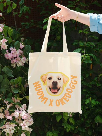 Custom Pet Potrait Canva Bag-Honey Biscuit-35*40 cm