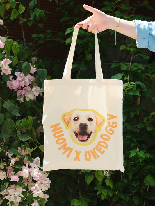 Custom Pet Potrait Canva Bag-Honey Biscuit-35*40 cm