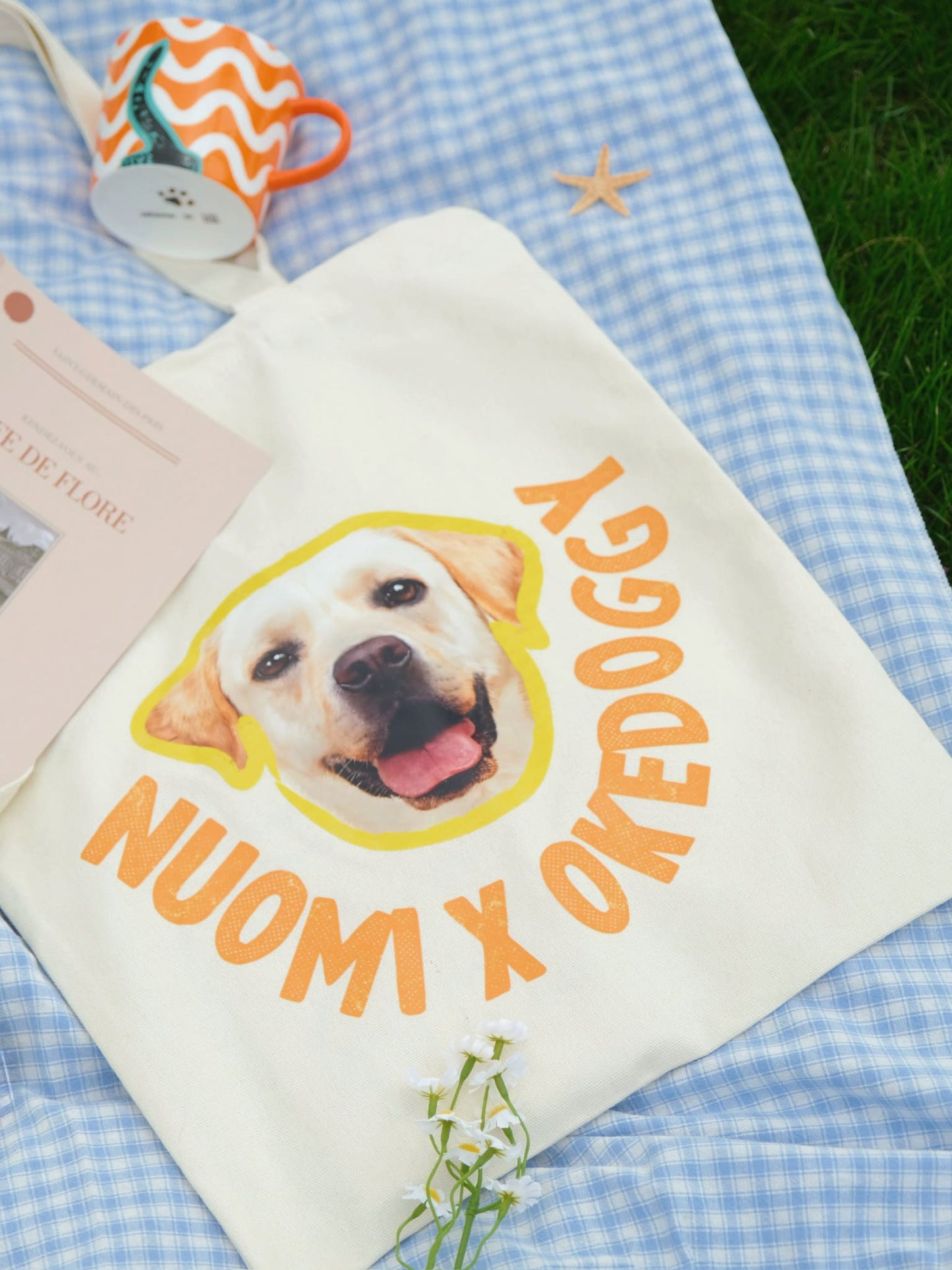 Custom Pet Potrait Canva Bag-Honey Biscuit-35*40 cm