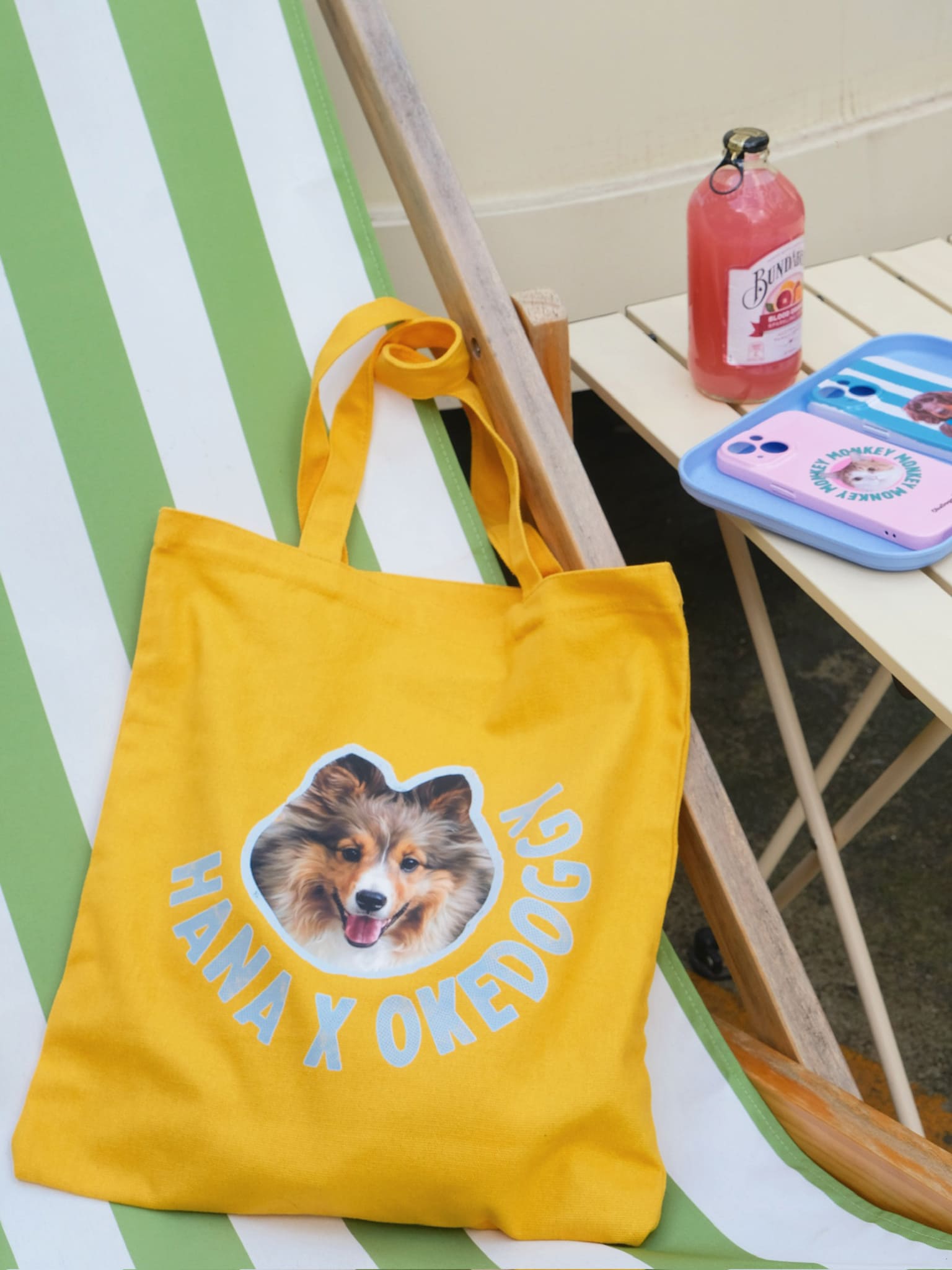 Custom Pet Potrait Canva Bag-Sunny Seaside-35*40 cm