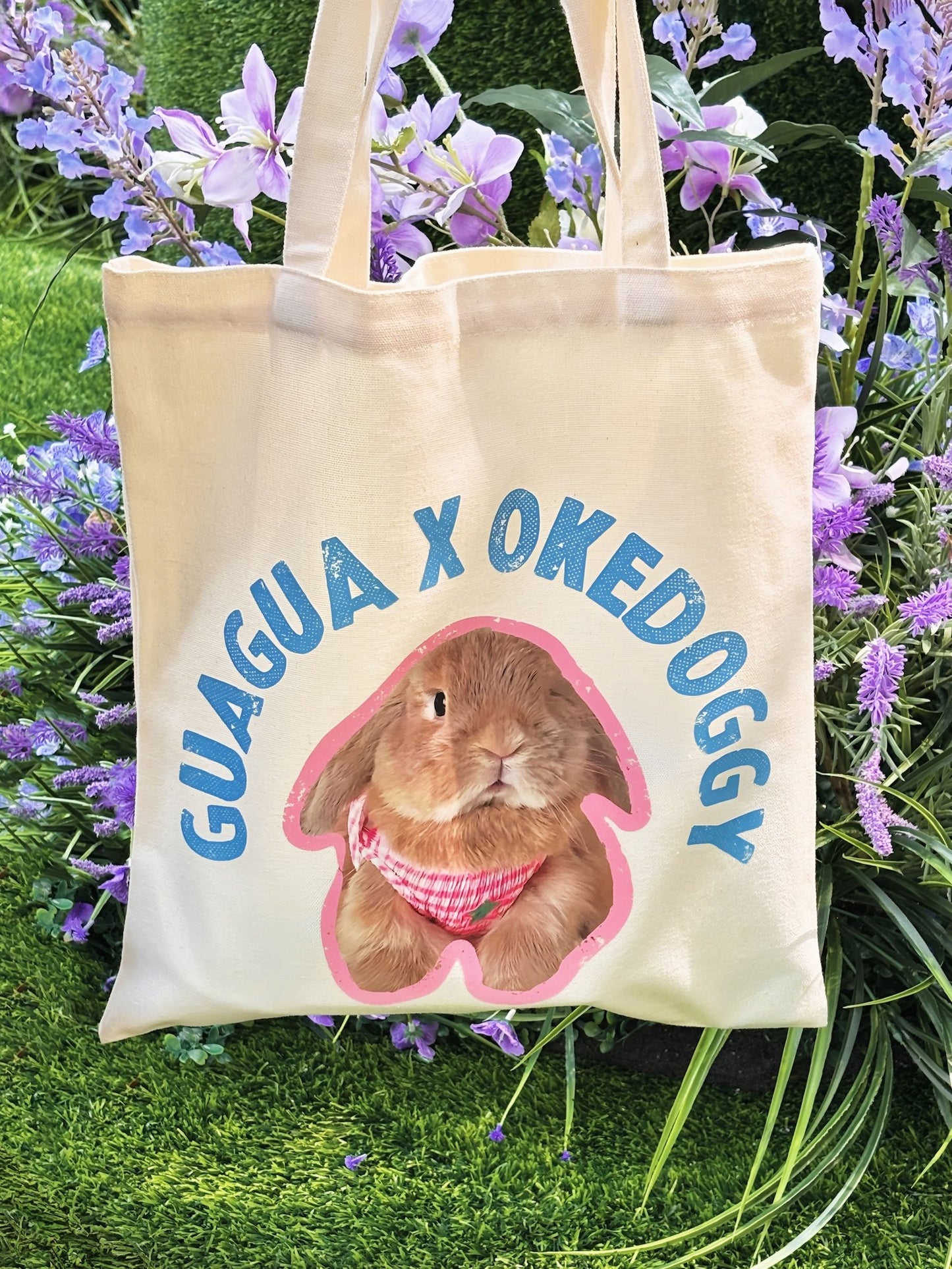 Custom Pet Potrait Canva Bag-Cotton Candy-35*40 cm