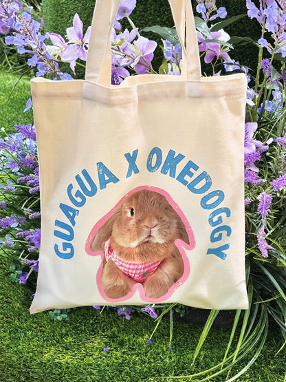 Custom Pet Potrait Canva Bag-Cotton Candy-35*40 cm