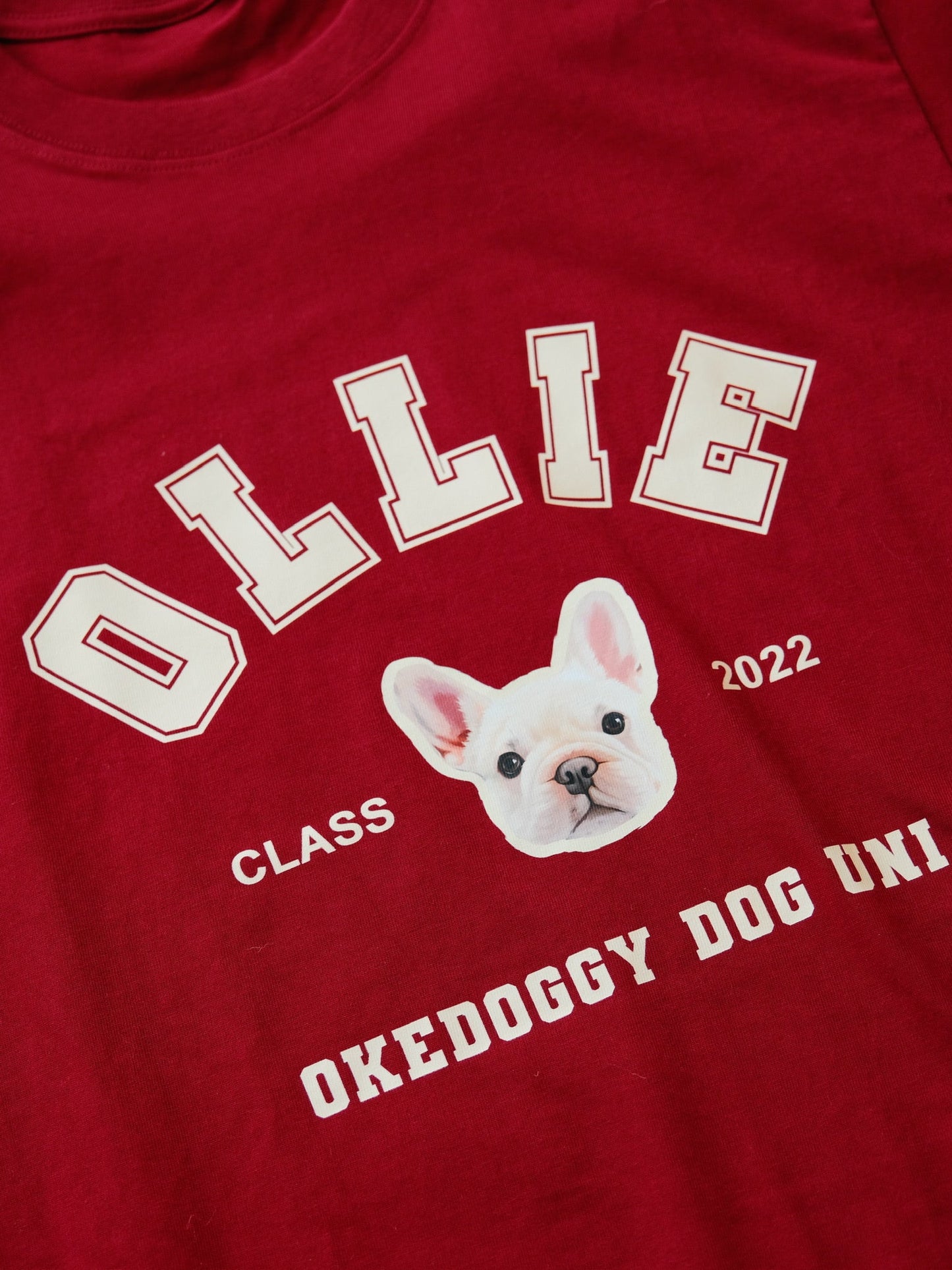 Custom Pet Portrait Dog University T-shirt