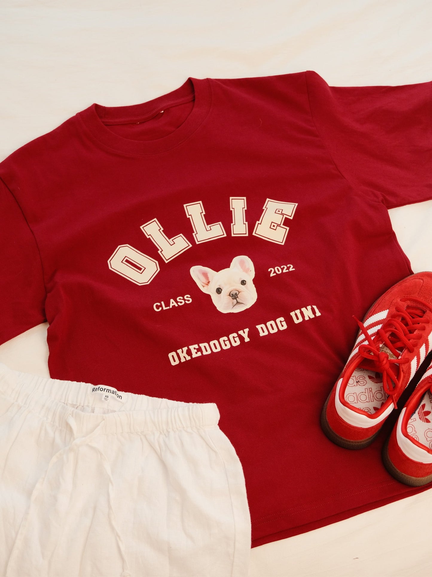 Custom Pet Portrait Dog University T-shirt