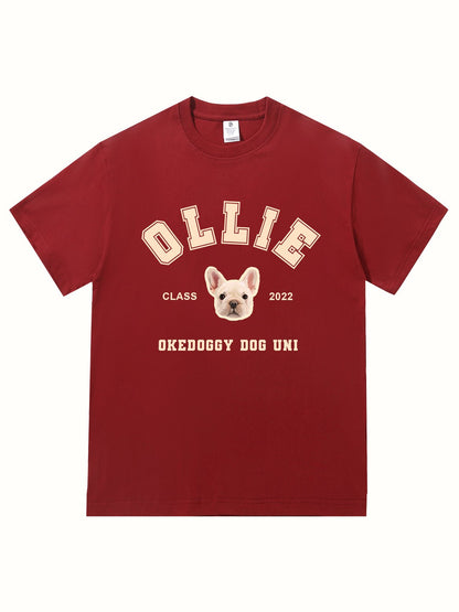 Custom Pet Portrait Dog University T-shirt