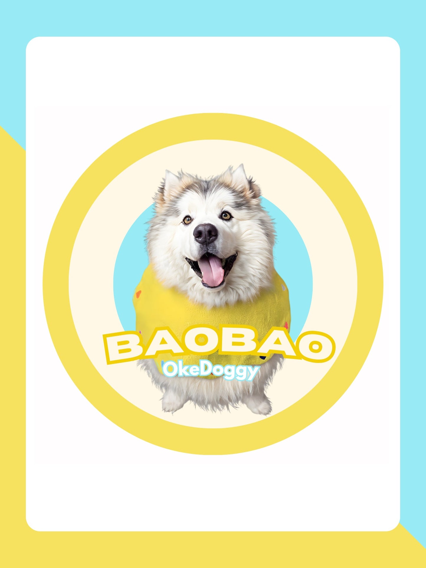 Custom Pet Potrait Fluffy Rug-Okedoggy-Sunny Seaside-80*80CM