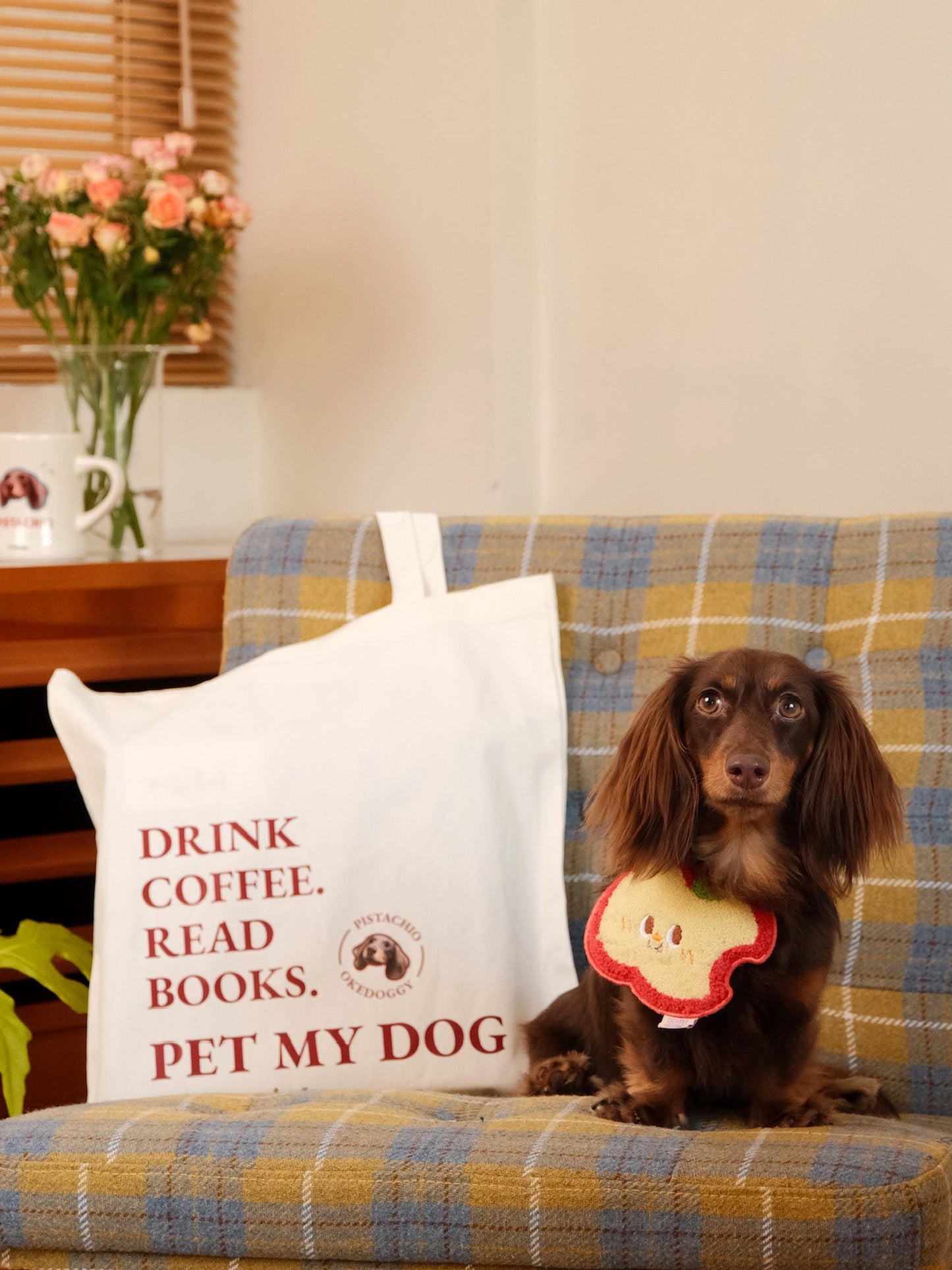 Custom Pet Portrait Mantra Tote Bag