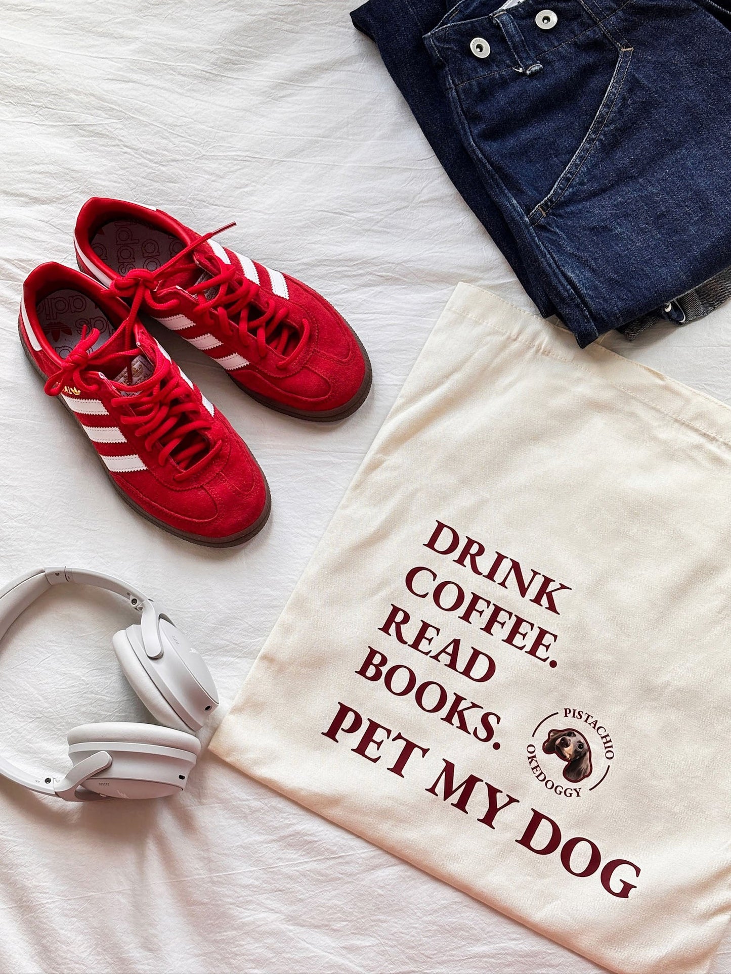 Custom Pet Portrait Mantra Tote Bag