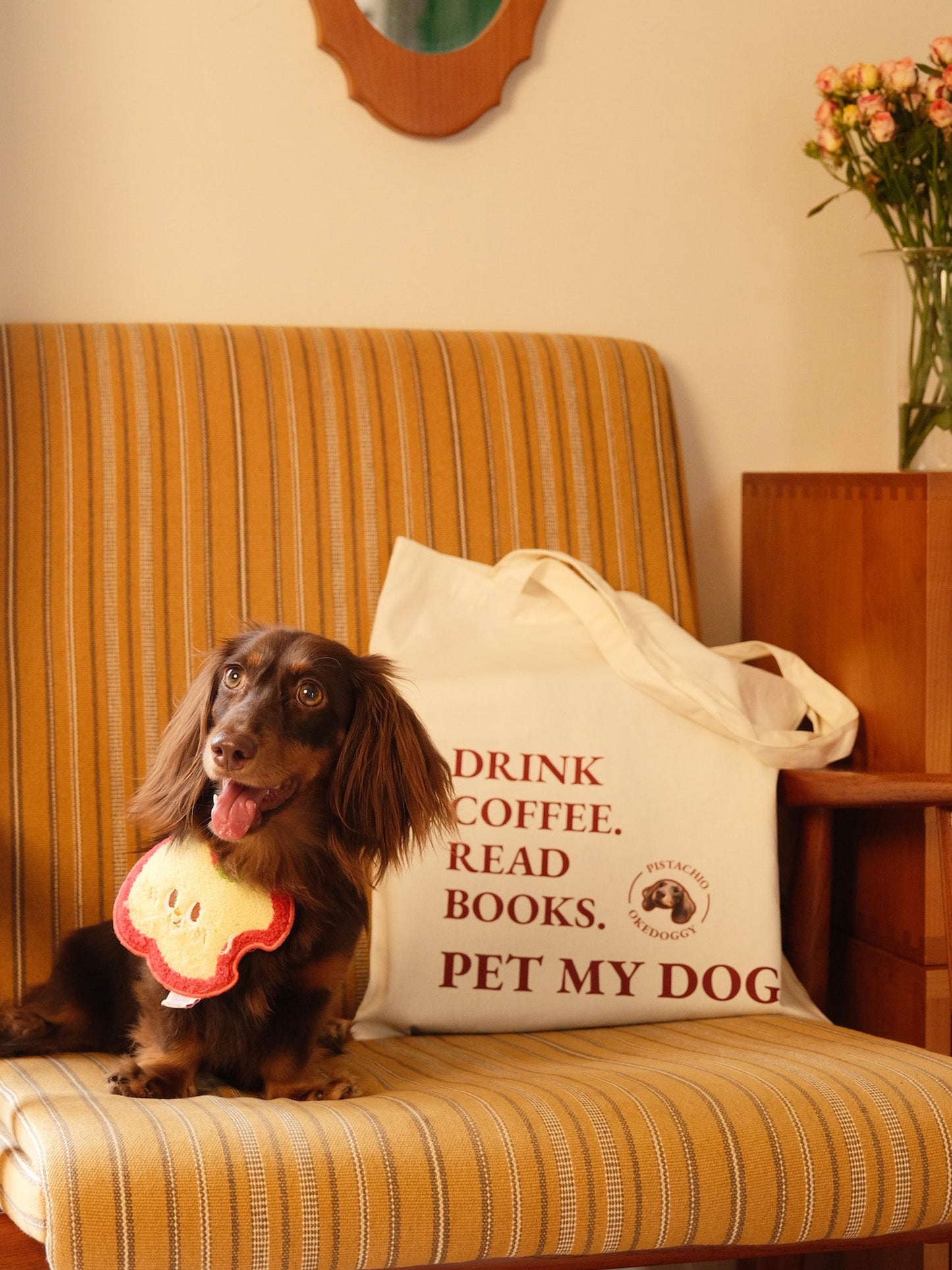 Custom Pet Portrait Mantra Tote Bag