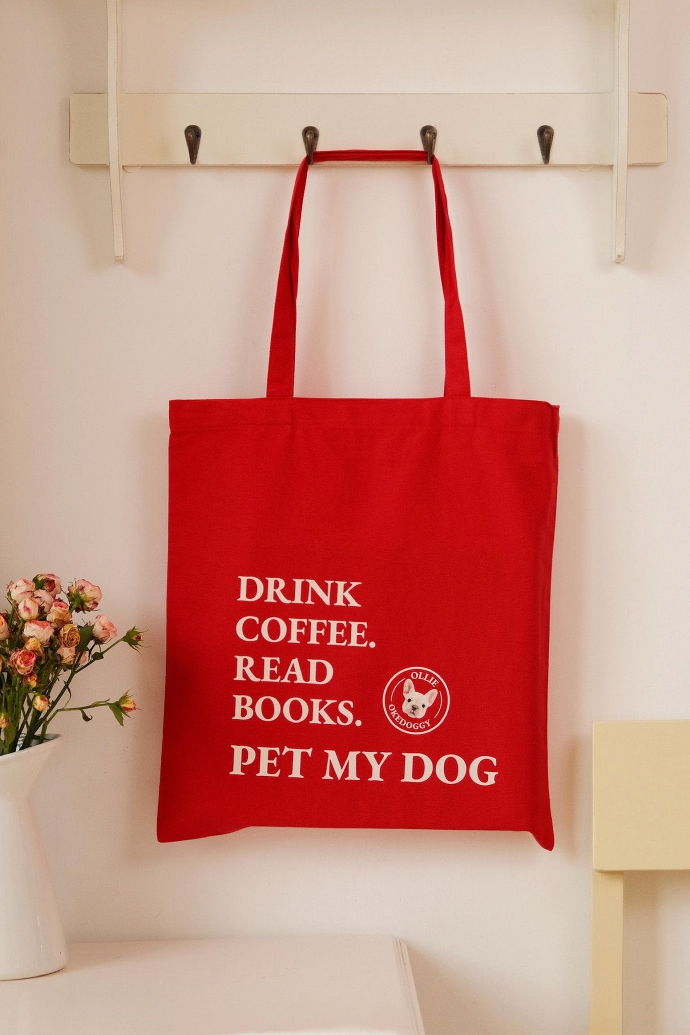 Custom Pet Portrait Mantra Tote Bag