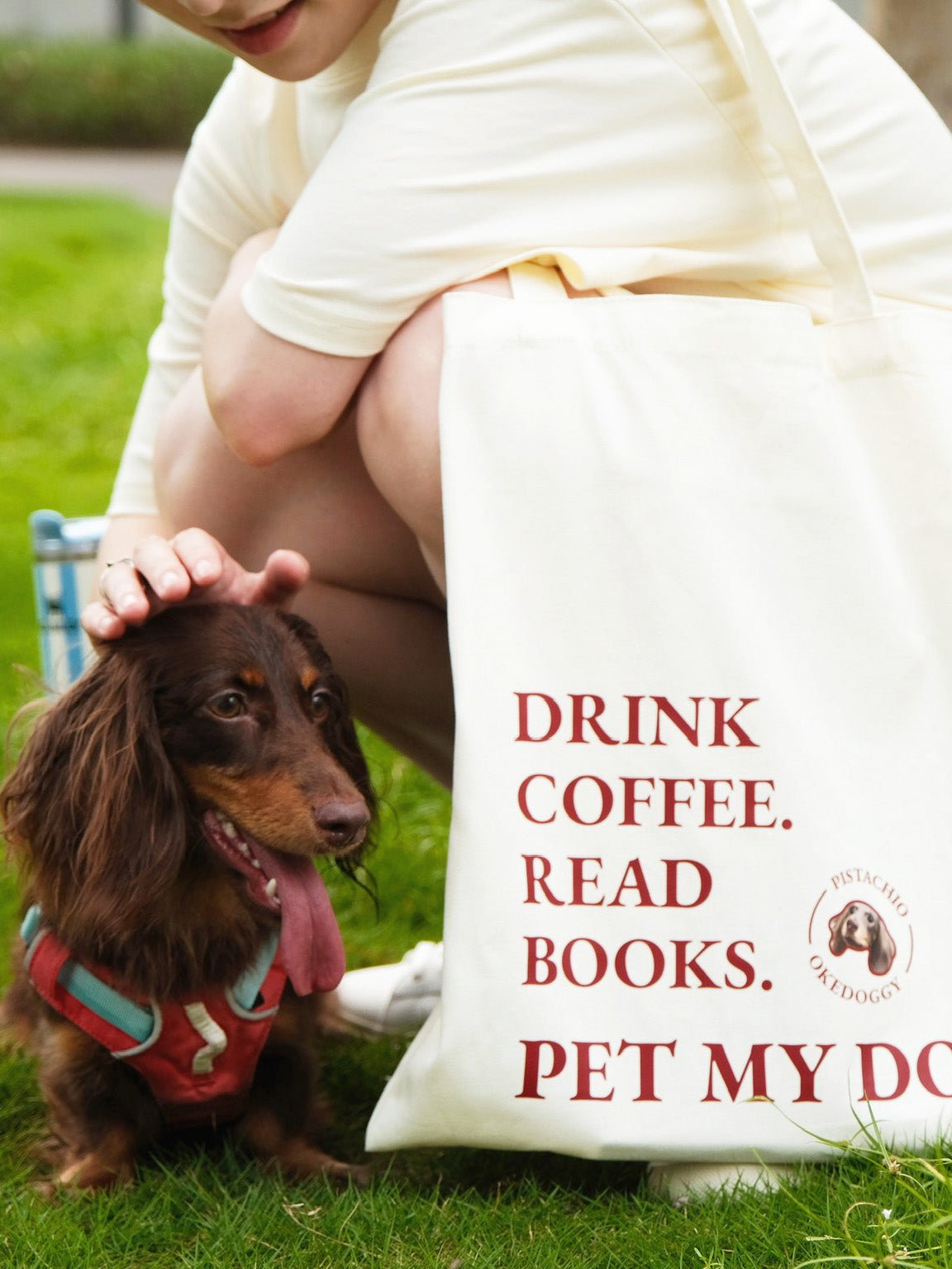 Custom Pet Portrait Mantra Tote Bag