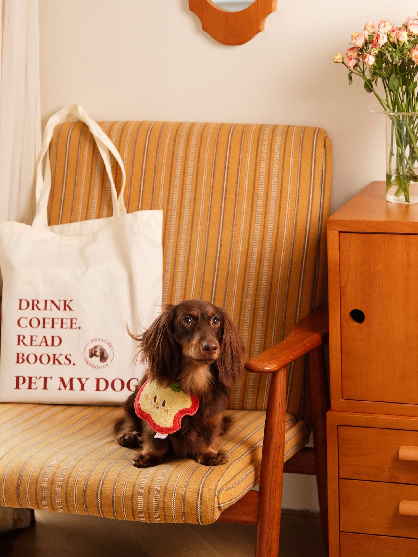 Custom Pet Portrait Mantra Tote Bag