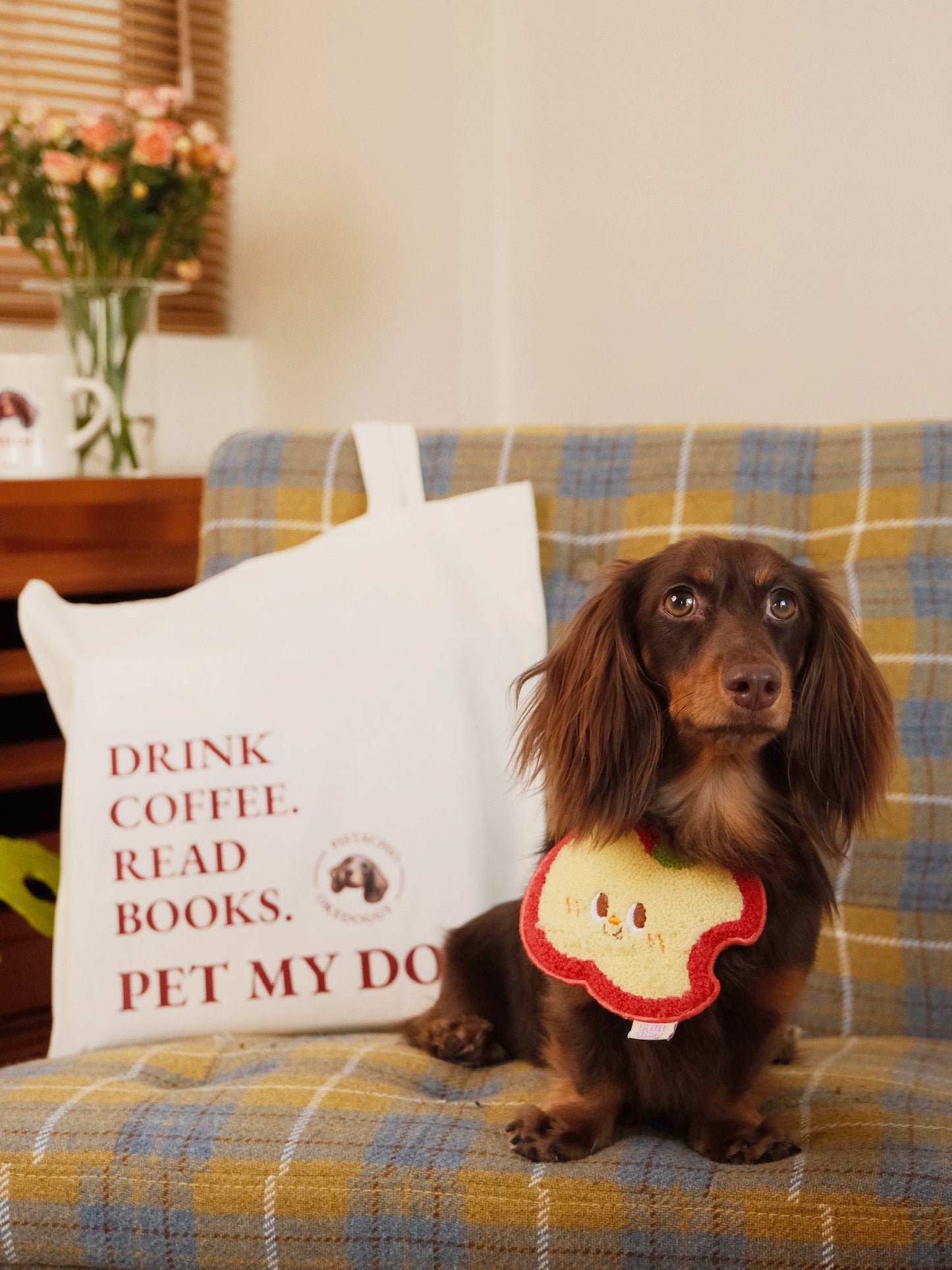 Custom Pet Portrait Mantra Tote Bag