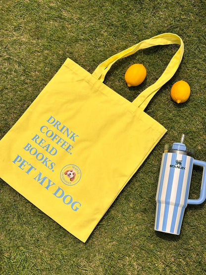 Custom Pet Portrait Mantra Tote Bag