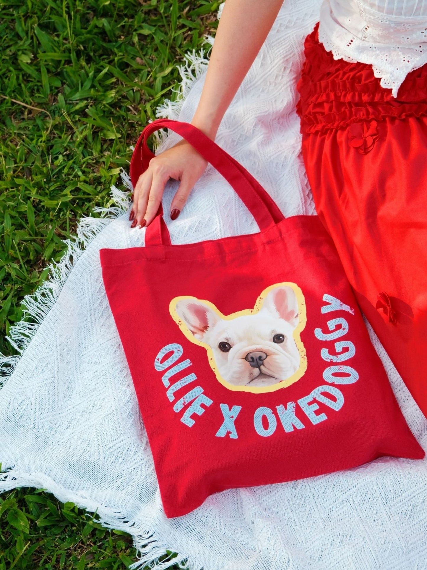 Custom Big Pet Portrait Tote Bag
