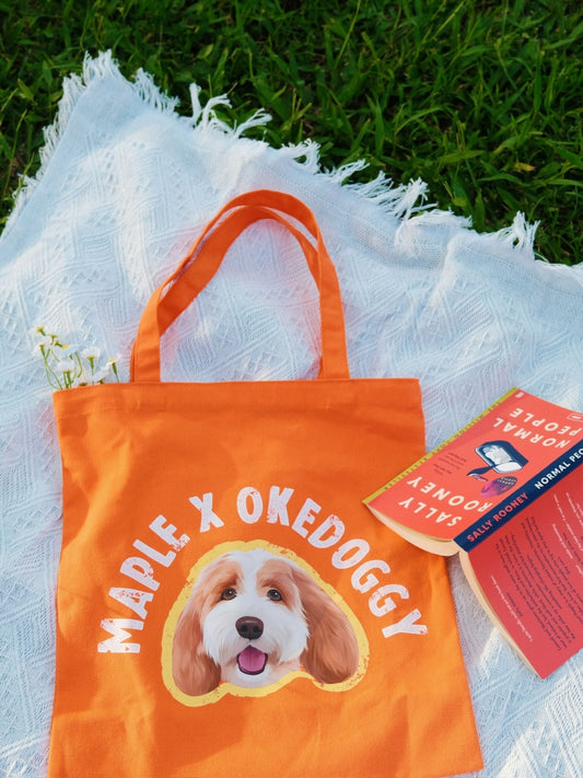 Custom Big Pet Portrait Tote Bag