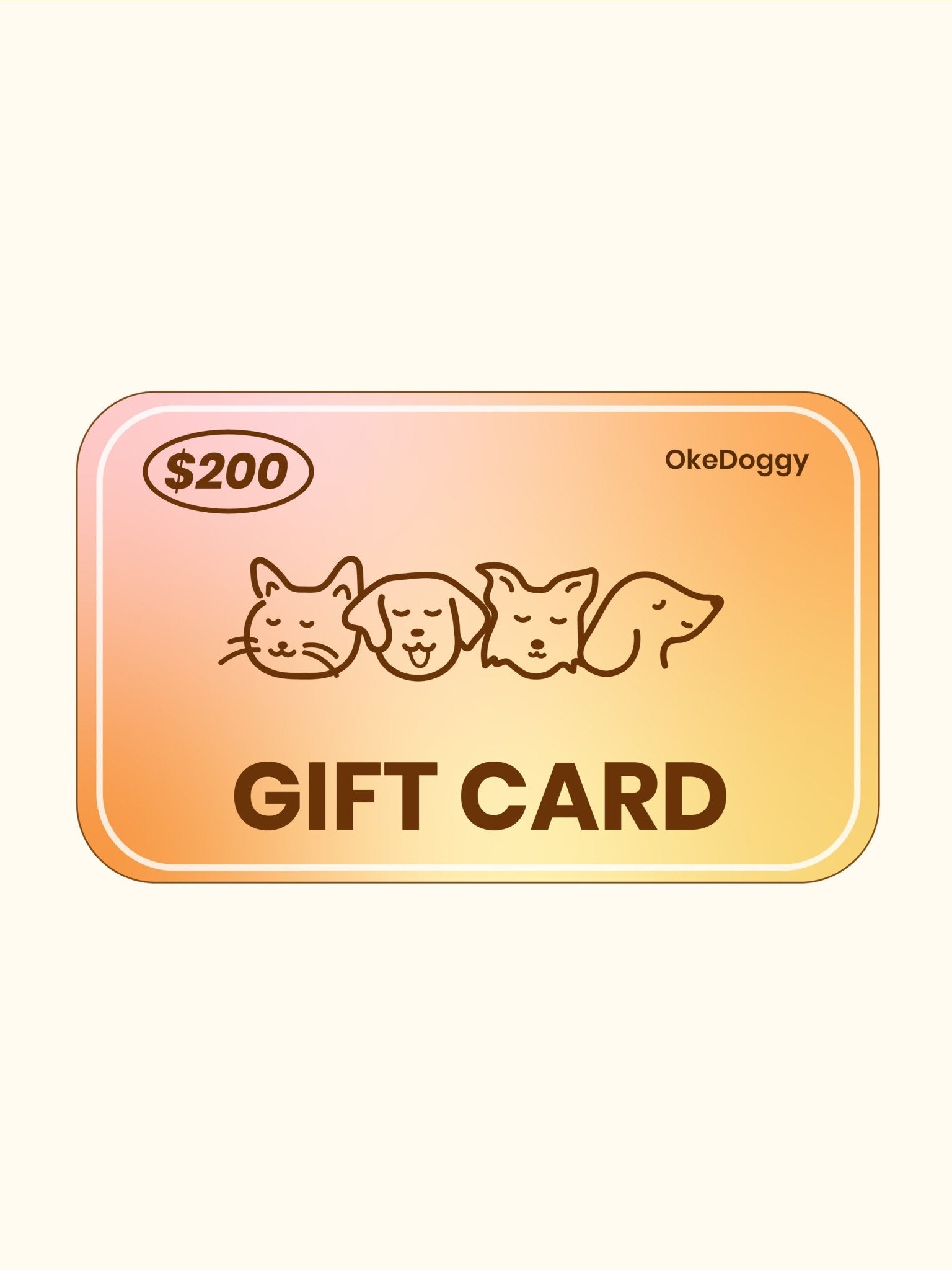 Gift Card-OkeDoggy-$200